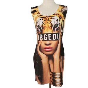 Cat Woman Plus Size Costume 3XL Bodycon Dress Caren Sport Gorgeous Sleeveless